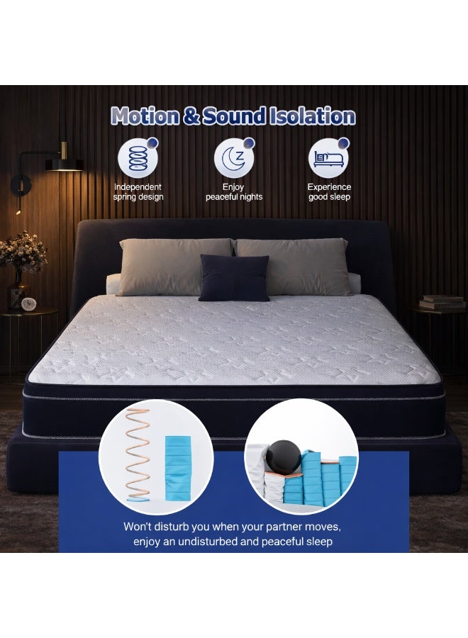 Rexal Home Sound Sleep Pocket Spring Mattress – 28 cm Thickness | Motion Isolation | Anti-Sag Support | Breathable Fabric | Antibacterial Protection | 7-Year Warranty | 200×200 cm - Image 2